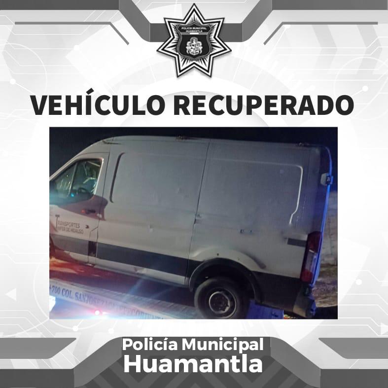 Policía de Huamantla localiza en minutos unidad reportada como robada